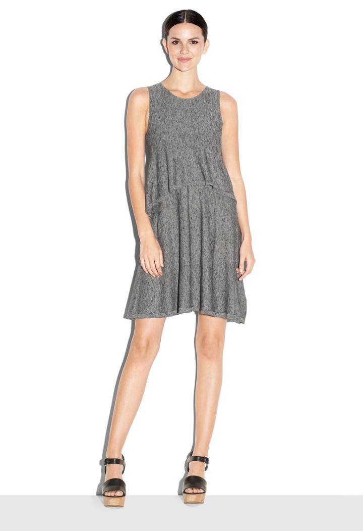 Milly Draped Layered Dress - Grey