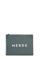 Milly Merde Zip Pouch - Charcoal