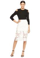 Milly Italian Cut Shoulder Pullover
