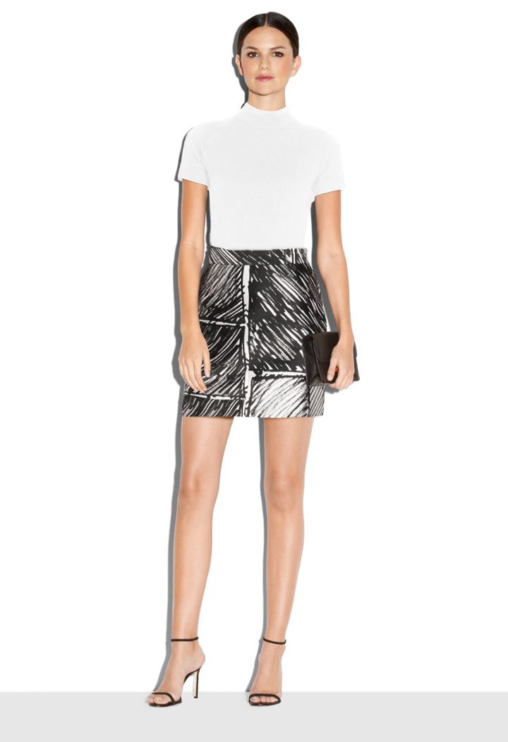 Milly Mod Neck Top - Ivory Wt