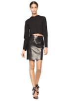 Milly Lightweight Leather Modern Mini Skirt