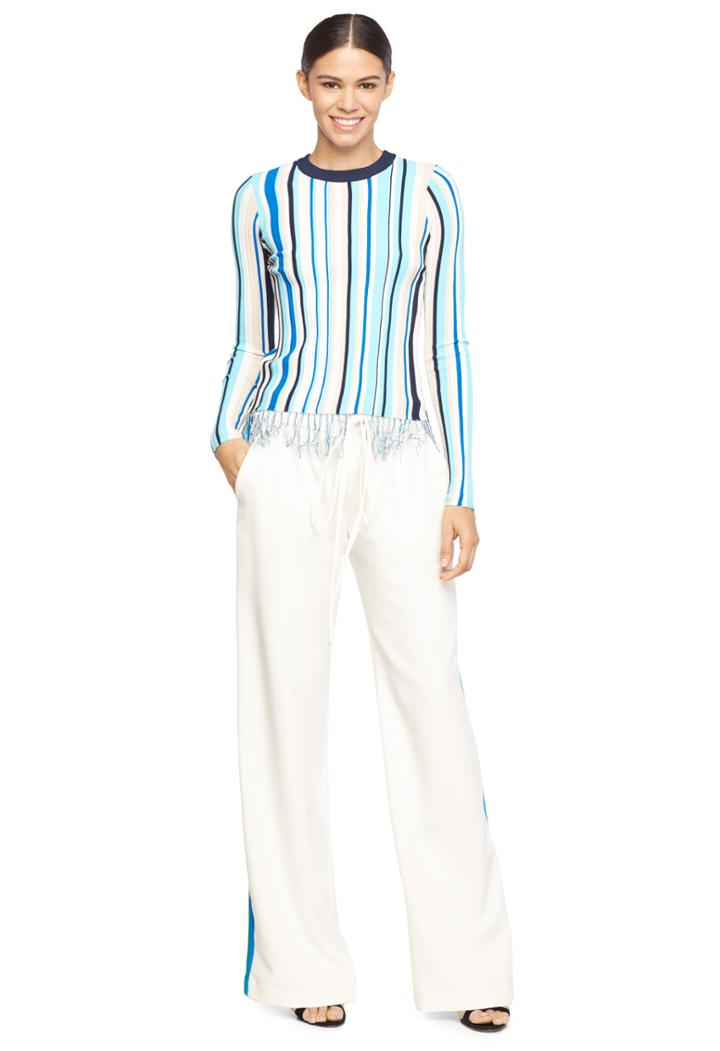 Milly Vertical Stripe Pullover - Blue Multi