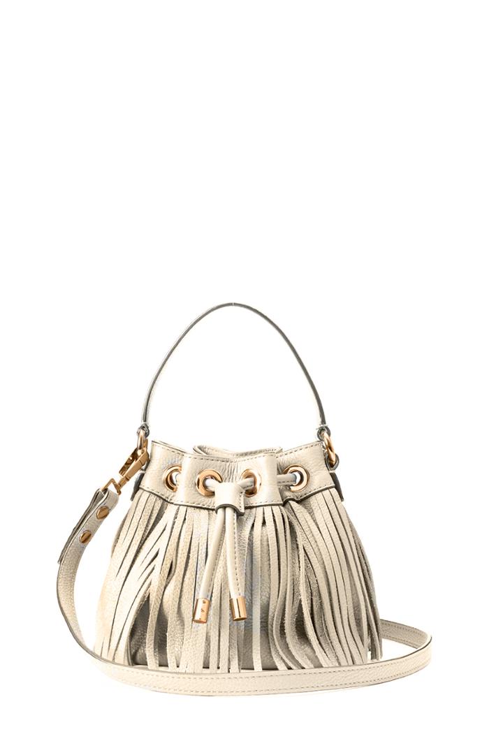 Milly Essex Fringe Sm Drawstring - Bone