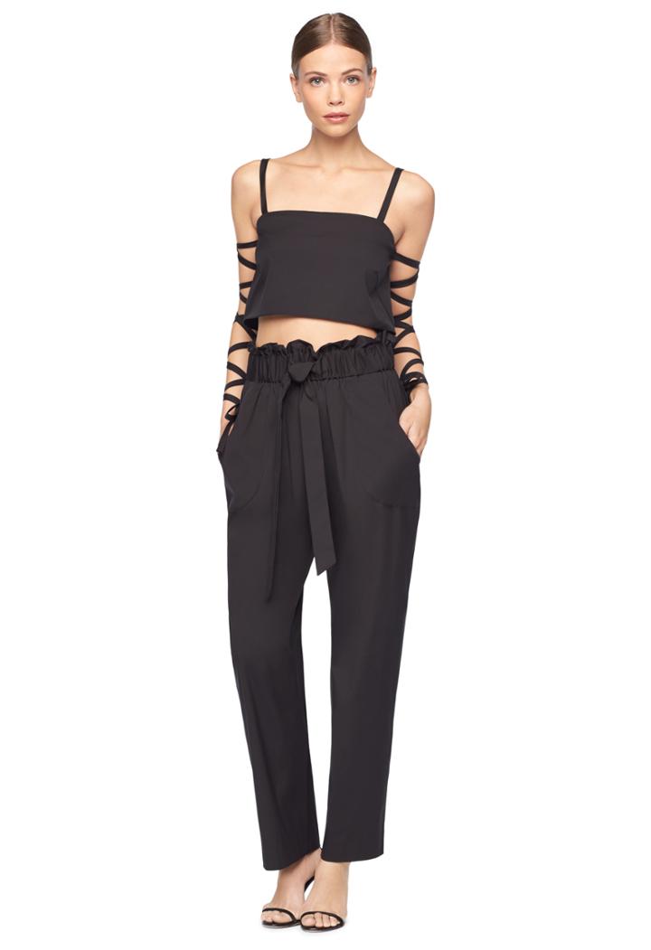 Milly Gathered Kori Pant - Black