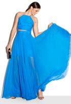Milly Chiffon Slit Front Maxi Skirt - Blue