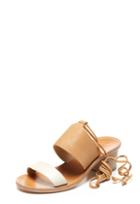 Milly Colorblock Midheel Sandal - Ivory/nude