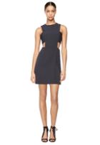 Milly Stretch Crepe Cutout Mini Dress