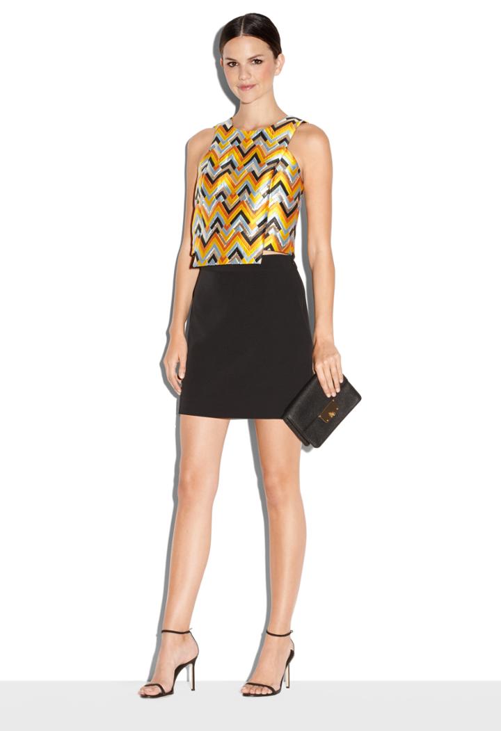 Milly Italian Cady Modern Mini Skirt