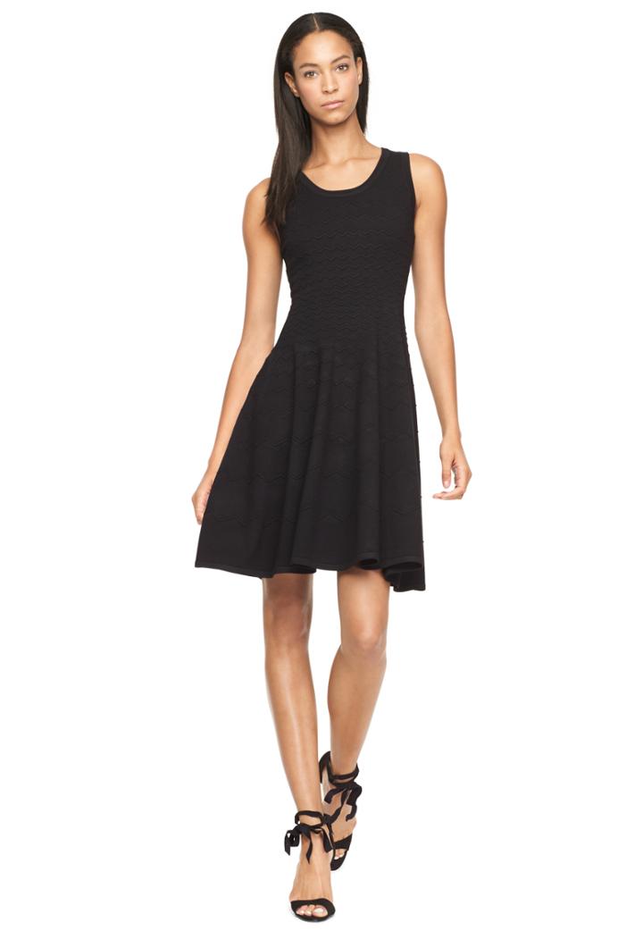 Milly Degrade Chevron Flare Dress
