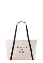 Milly Canvas Tote Beaches Be Like - Natural/black