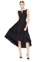 Milly Lame Chevron Adalyn Dress - Black