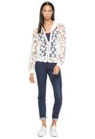 Milly Floral Applique Bomber Jacket