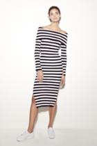 Milly Off The Shoulder Rib Dress