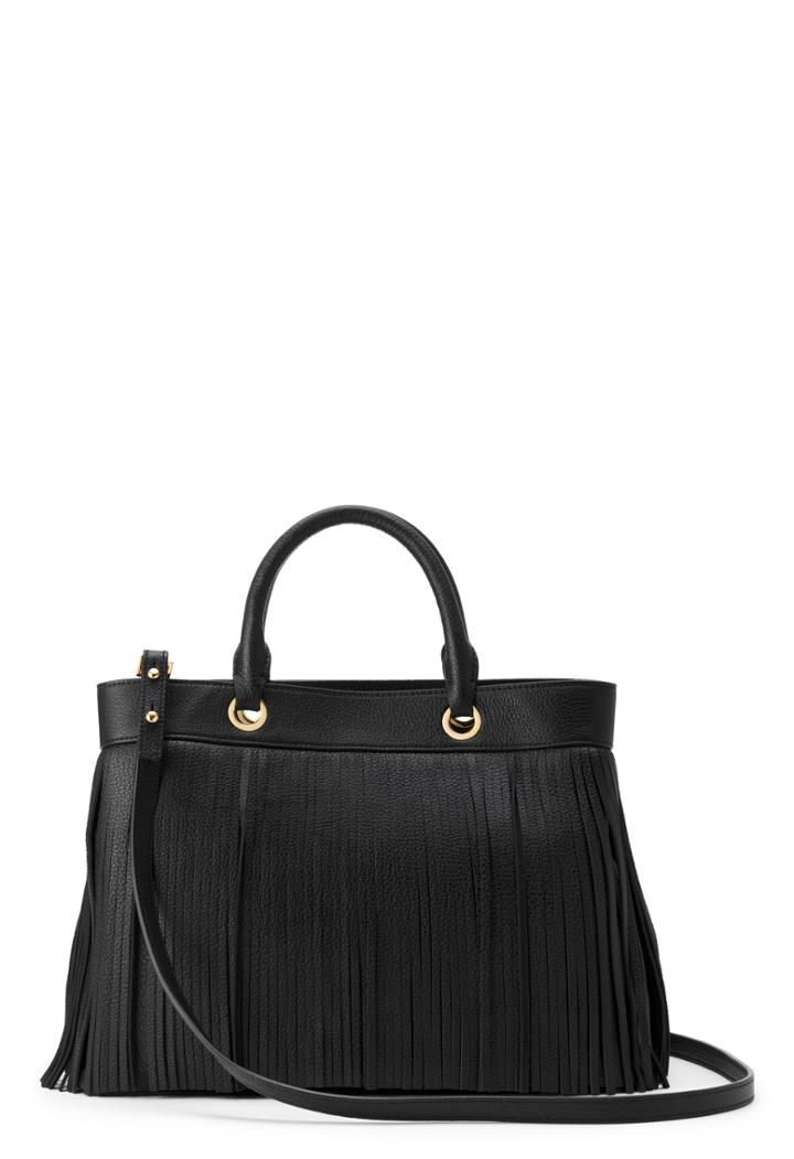 Milly Essex Fringe Tote - Black