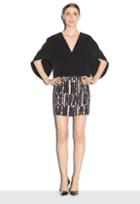 Milly Linear Geo Print Modern Mini Skirt