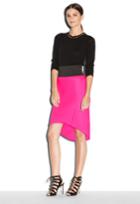 Milly Melton Bnded Sculptural Skirt - Fluo Pink
