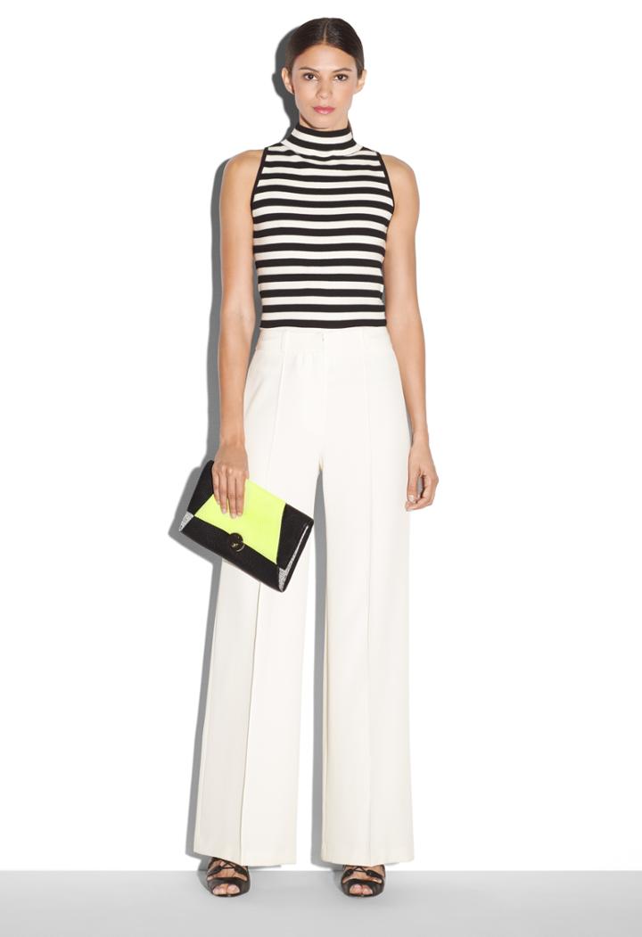 Milly Hayden Pintuck Trousers - White Wht