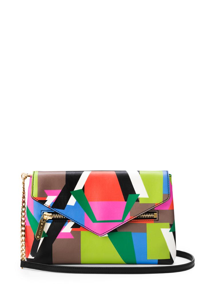 Milly Hexagon Crossbody Clutch