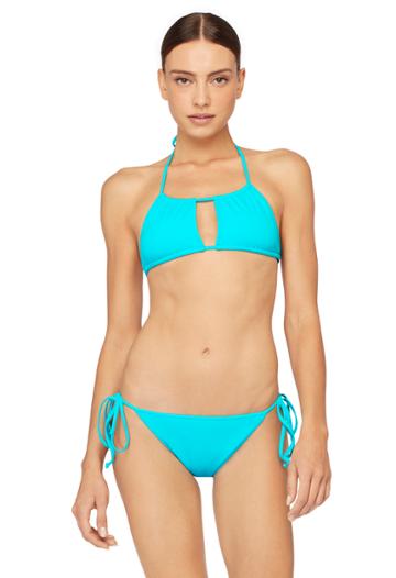 Milly Italian Solid Swim Fiji String Bikini Top