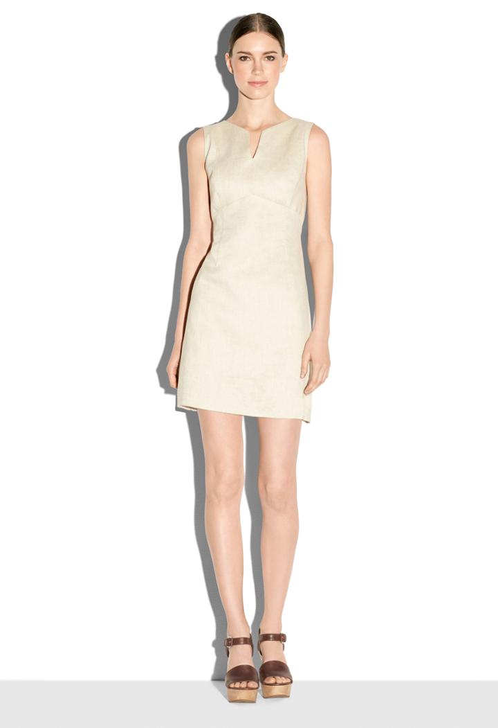 Milly Chambray Twill Mini Sheath Dress
