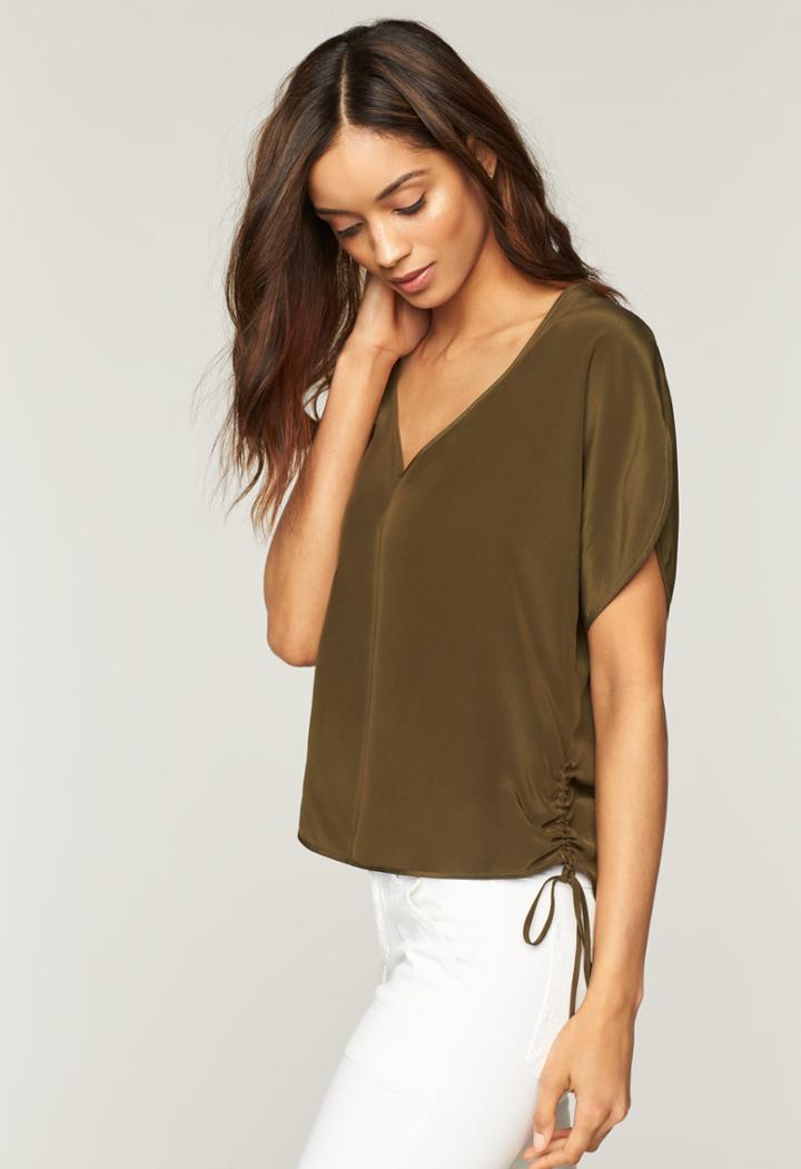 Milly Dolman Top - Army Green