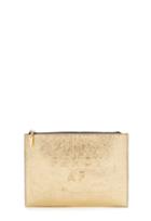 Milly Fancy Af Metallic Leather Clutch