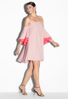 Milly Exclusive Italian Cady Double Flutter Sleeve Dress