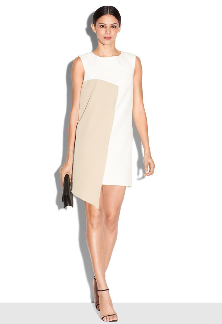 Milly Asymmetrical Colorblock Dress