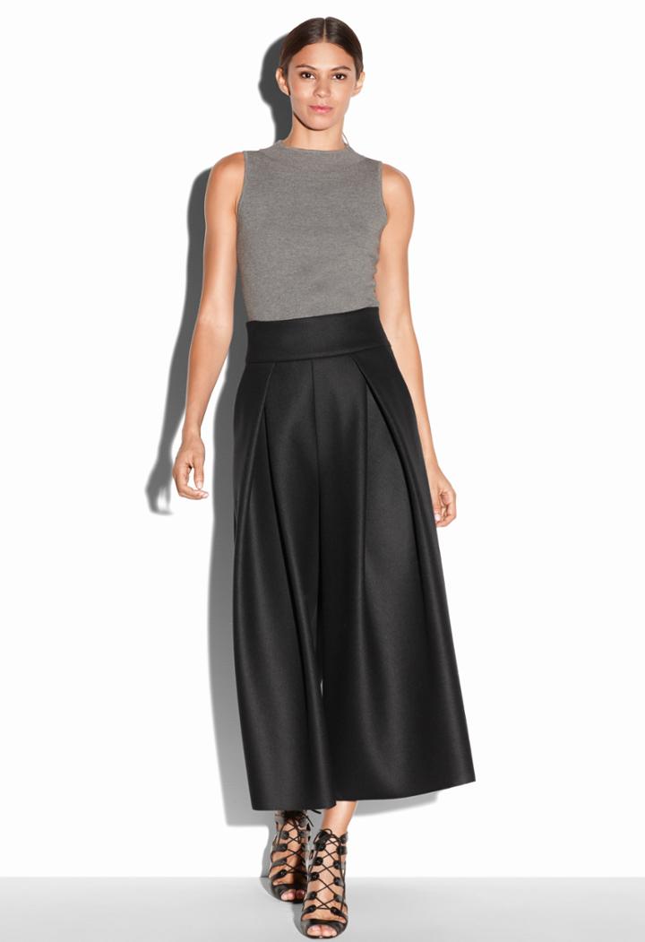 Milly Funnel Neck Shell - Heather Grey