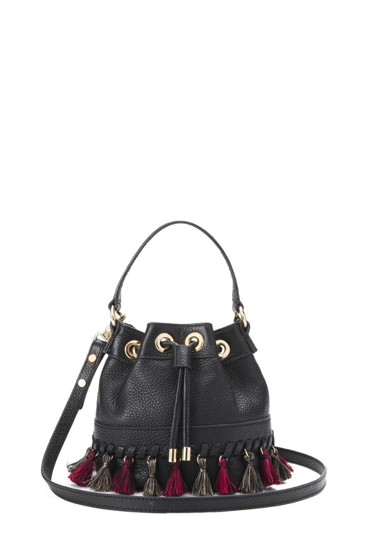 Milly Astor Whipstitch Sm Drawstring - Black