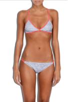 Milly Cabana Melange Jersey Print X-back Bikini Top