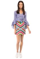 Milly Rainbow Print Modern Mini Skirt