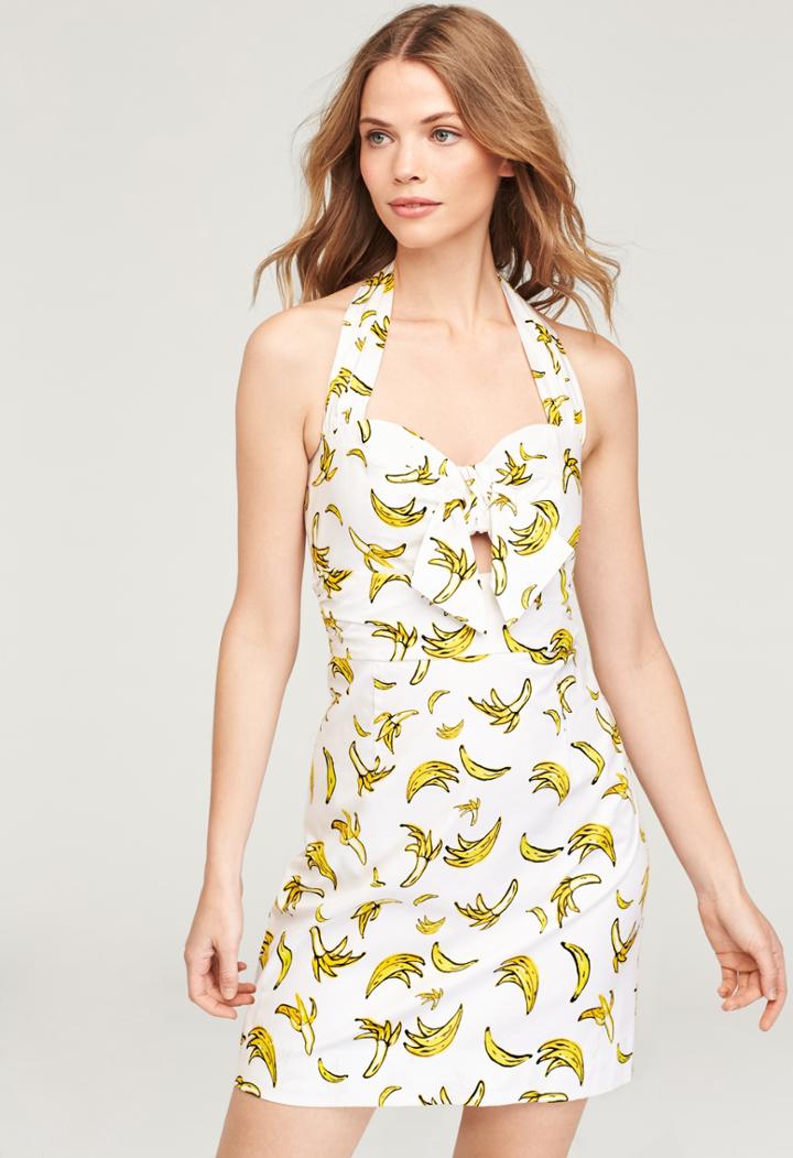 Milly Banana Print Knot Dress