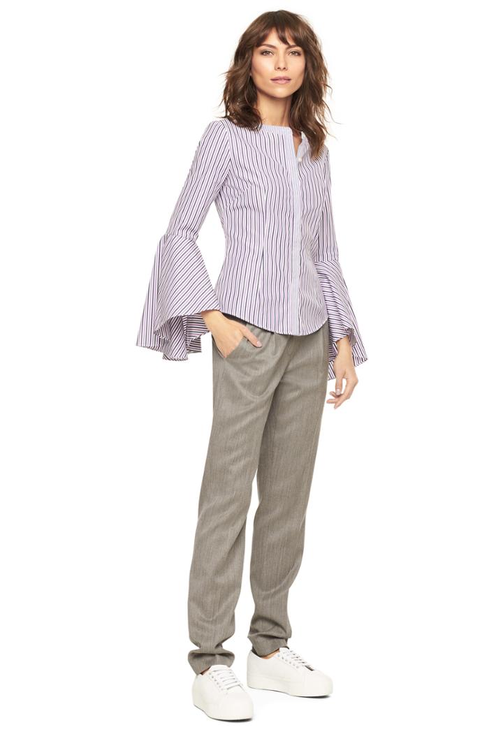 Milly Stripe Shirting Michelle Blouse