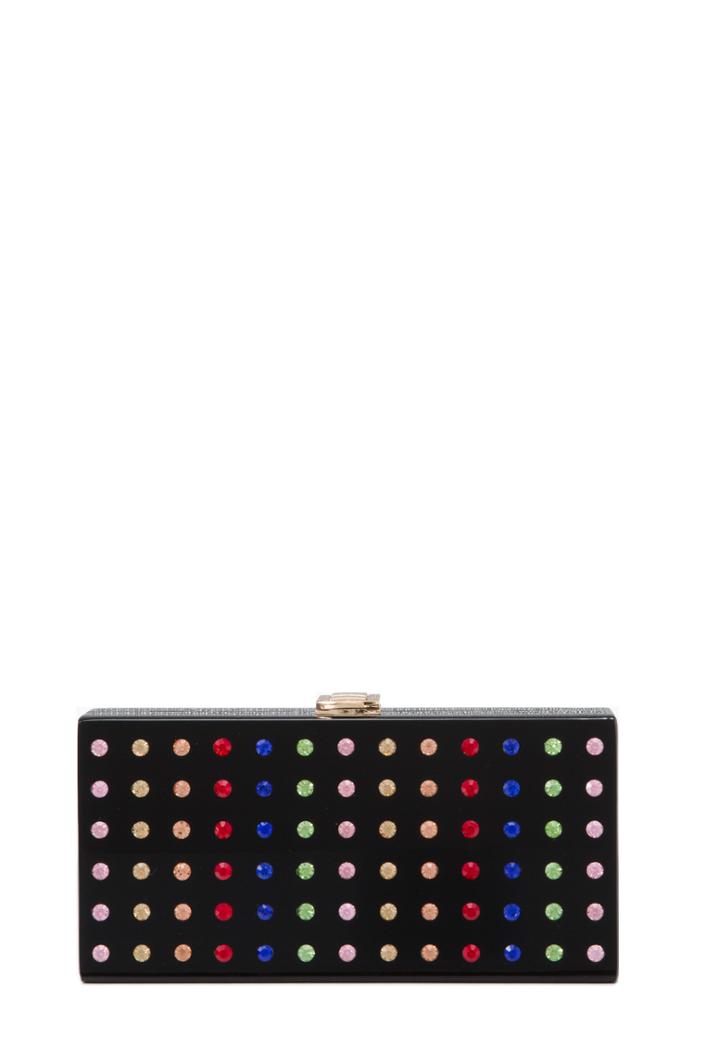 Milly Rhinestone Box Clutch - Multi