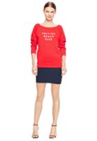 Milly Resting Beach Face Sweatshirts - Red