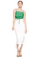 Milly Cascade Tie Skirt - White