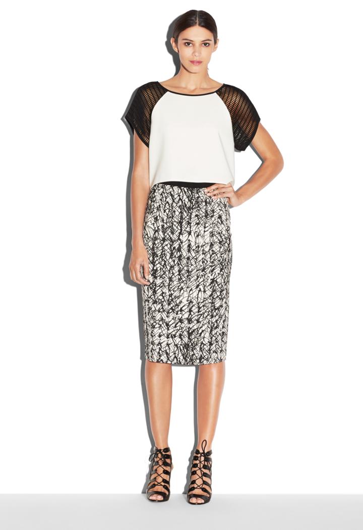 Milly Pencil Skirt - Dove