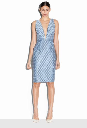 Milly Exclusive Italian Bubble Jacquard Callie Dress