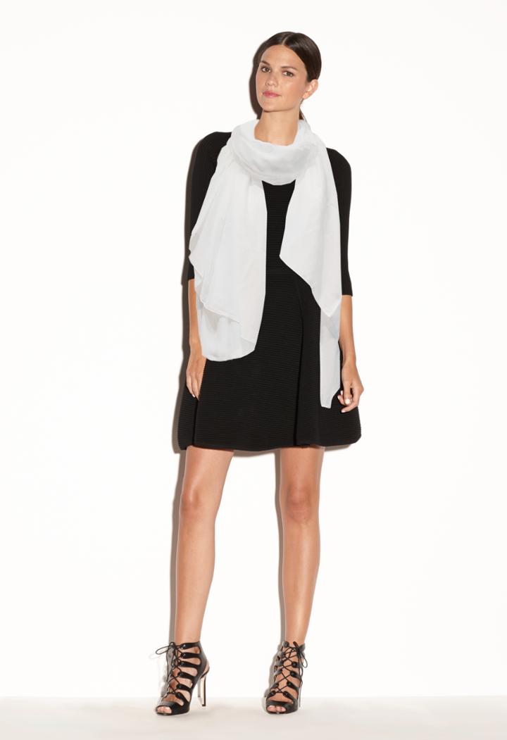 Milly Solid Square Scarf - White