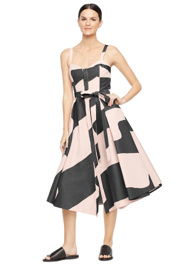 Milly Bustier Midi Dress - Black