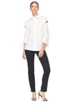 Milly Slitted Avery Top - White