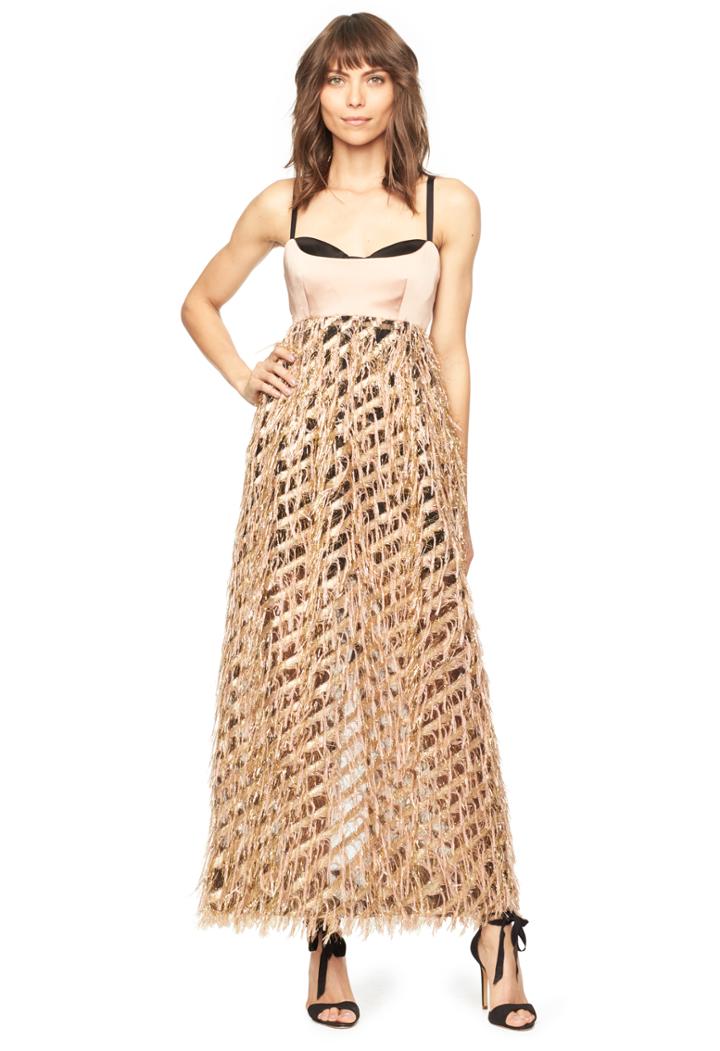 Milly Diagonal Lurex Courtney Dress