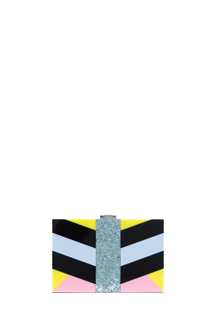 Milly Geo Square Box Clutch - Multi