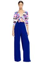 Milly Modern Print Tie Front Shirt
