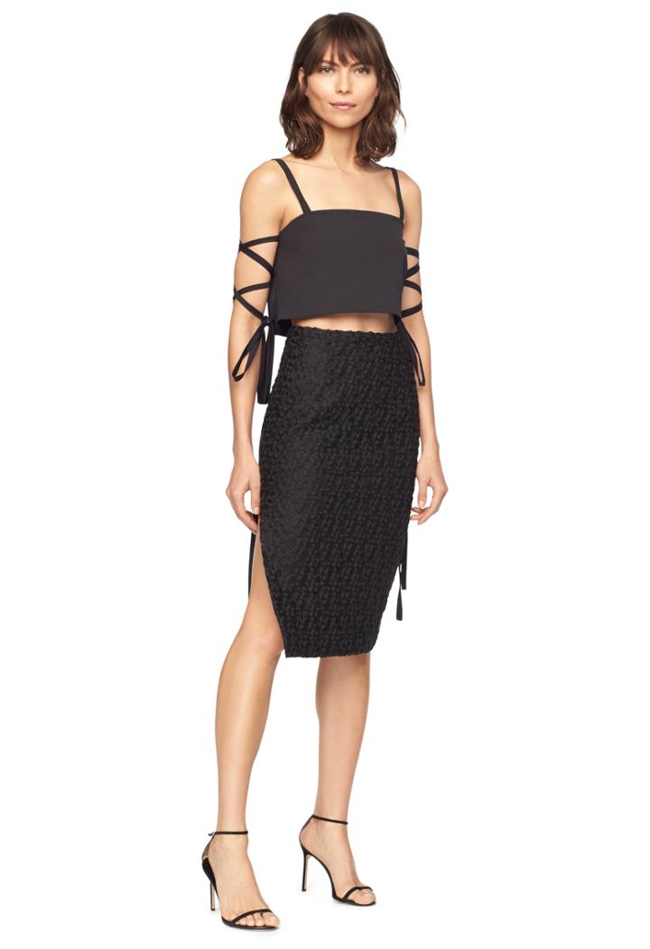 Milly Cropped Jasmine Top - Black