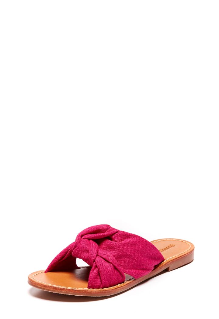 Milly Knotted Slide Sandal - Fuchsia