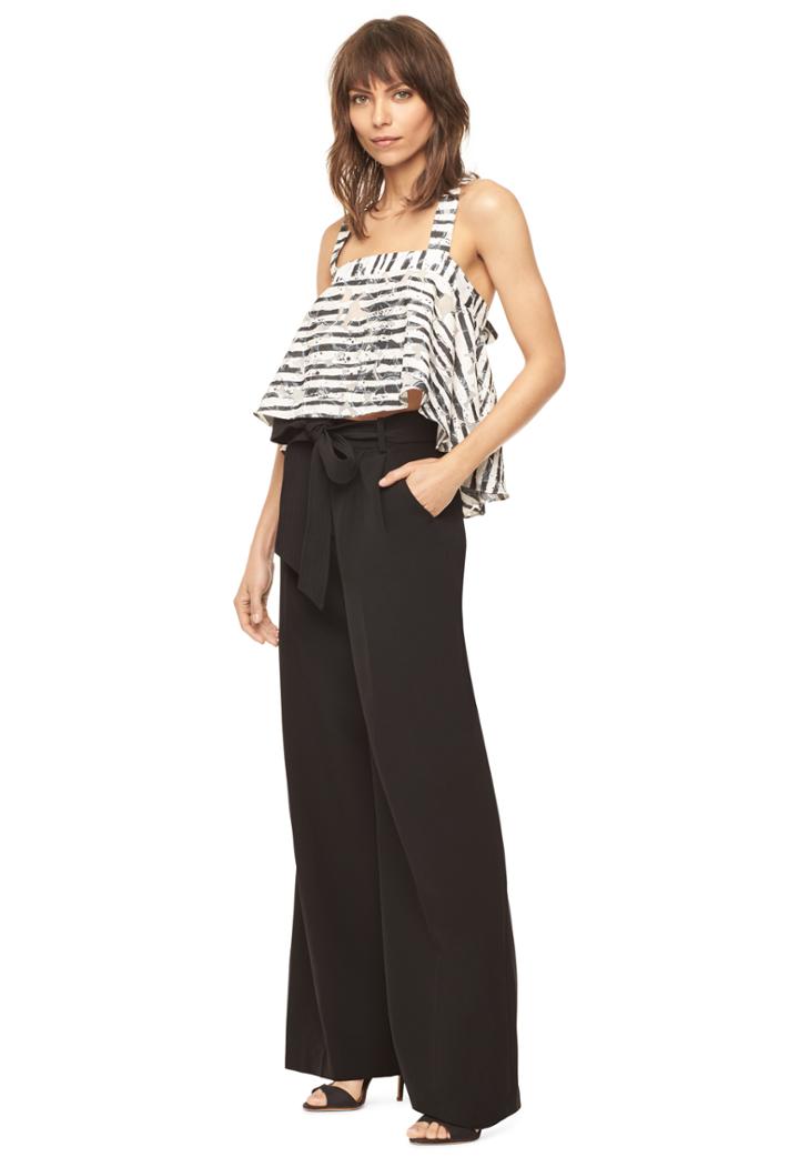 Milly Floral Striped Burnout Kennedy Tank
