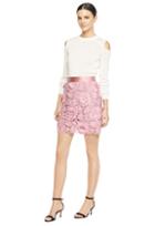 Milly 3d Floral Embroidery Modern Mini Skirt