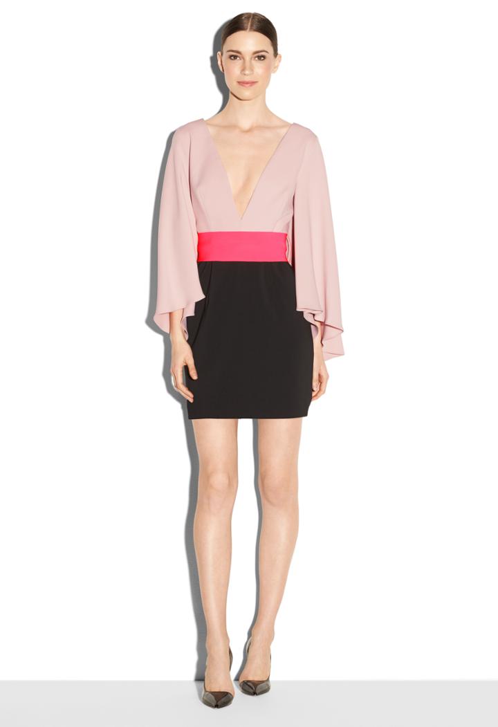 Milly Exclusive Italian Cady Bell Sleeve Mini Dress